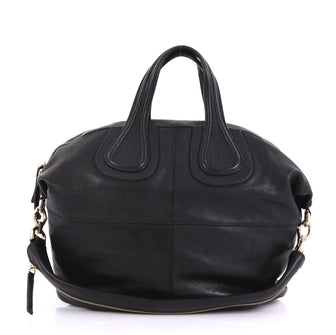 Givenchy Nightingale Satchel Leather Medium Black 409696
