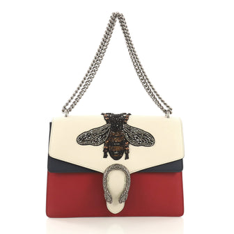 Gucci Dionysus Handbag Embellished Leather Medium Red 409762