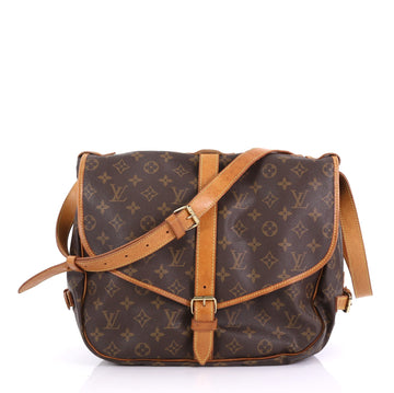 Louis Vuitton Saumur Handbag Monogram Canvas MM