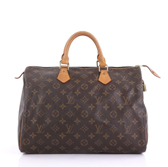 Louis Vuitton Speedy Handbag Monogram Canvas 35 Brown 4097738