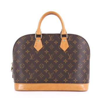 Louis Vuitton Vintage Alma Handbag Monogram Canvas PM Brown 4097743