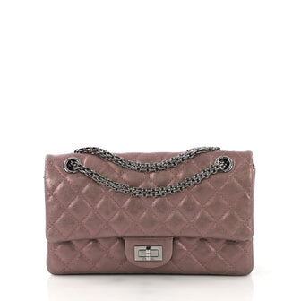 Chanel Model: Reissue 2.55 Handbag Quilted Aged Calfskin 225  Purple 40977/55