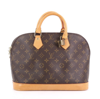 Louis Vuitton Vintage Alma Handbag Monogram Canvas PM Brown 409778