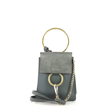 Chloe Faye Bracelet Crossbody Bag Leather and Suede Mini 409942