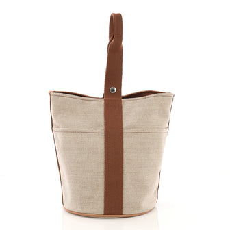 Hermes Saxo Handbag Toile MM - Designer Handbag - Rebag