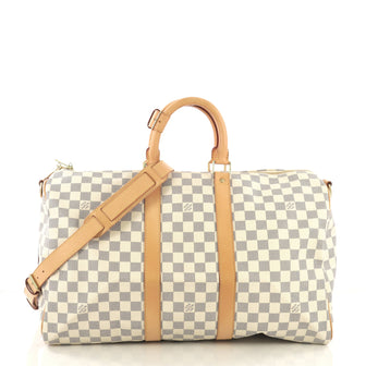 Louis Vuitton Keepall Bandouliere Bag Damier 45 Neutral 4100120