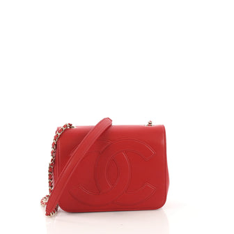 Chanel CC Mania Flap Bag Lambskin Small Red 41010105