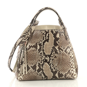Gucci Soho Convertible Shoulder Bag Python Small Neutral 4101027