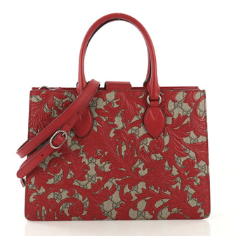 Gucci Convertible Gusset Tote Arabesque GG Coated Canvas 4101031