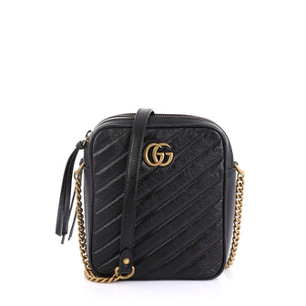 Gucci GG Marmont Double Zip Camera Bag Matelasse Leather 4101039