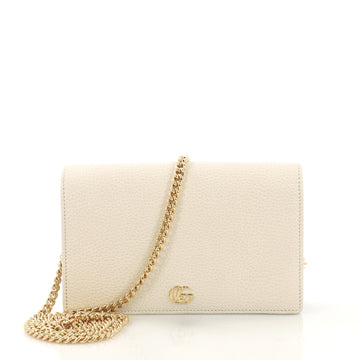 Gucci Petite Marmont Chain Wallet Leather Mini Neutral 4101041