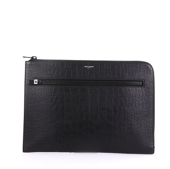 Saint Laurent Rider Zipped Document Holder Crocodile 4101046