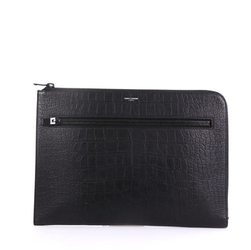 Saint Laurent Rider Zipped Document Holder Crocodile 4101046