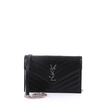 Saint Laurent Classic Monogram Wallet on Chain Matelasse 4101049