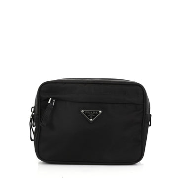 Prada Zip Waist Bag Tessuto Small Black 4101063