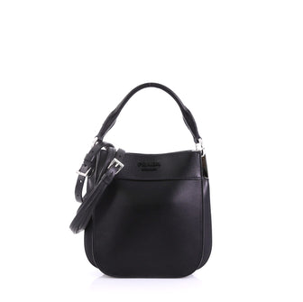 Prada Margit Hobo Bag Leather Small Black 4101065
