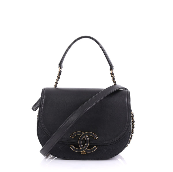 Chanel Coco Curve Flap Messenger Calfskin and Quilted 4101095