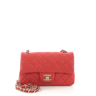 Chanel Model: Classic Single Flap Bag Quilted Lambskin Mini Red 41010/99