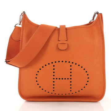 Hermes Evelyne Crossbody Gen III Togo PM Orange 410123