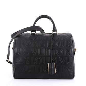 Louis Vuitton Paris Speedy Cube Bag Embossed Leather 30 410281