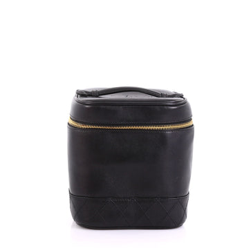Chanel Vintage Cosmetic Case Lambskin Tall Black 4103010