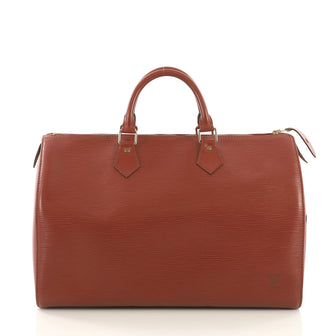 Louis Vuitton Speedy Handbag Epi Leather 35 Brown 4103013