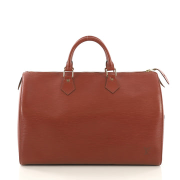 Louis Vuitton Speedy Handbag Epi Leather 35 Brown 4103013