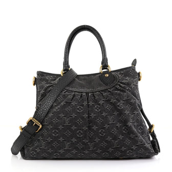 Louis Vuitton Neo Cabby Handbag Denim GM Black 4103014