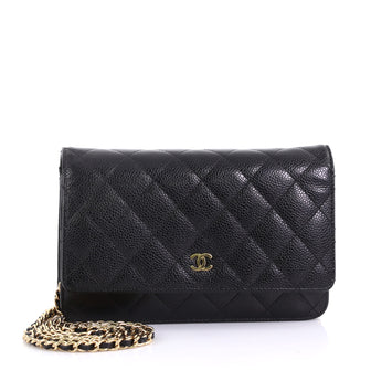 Chanel Wallet on Chain Quilted Caviar Black 410301