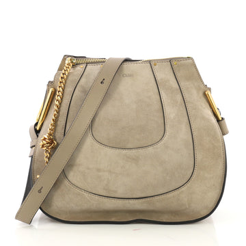 Chloe Hayley Hobo Suede Small Neutral 410321