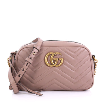 Gucci GG Marmont Shoulder Bag Matelasse Leather Small Neutral 4104213