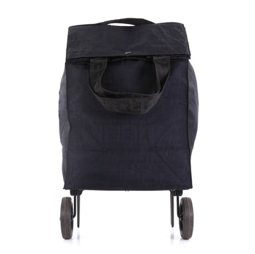 Fendi Jolly Trailer Rolling Cart Zucca Canvas Black 410424