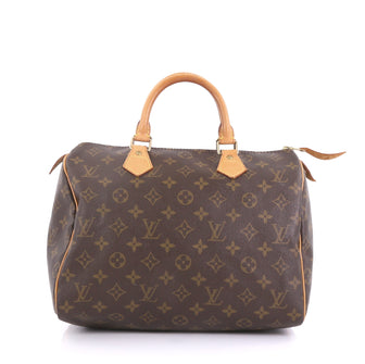 Louis Vuitton Speedy Handbag Monogram Canvas 30 Brown 410821