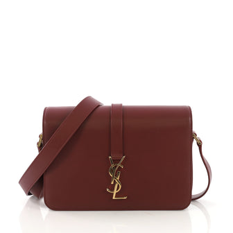 Saint Laurent Classic Monogram Universite Bag Leather Medium Red 410852