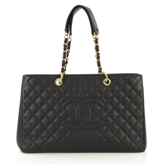 Chanel Model: Grand Shopping Tote Quilted Caviar XL Black 41091/2