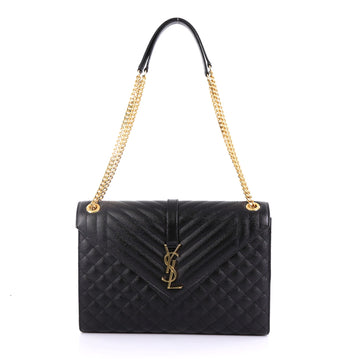 Saint Laurent Classic Monogram Envelope Satchel Quilted 410962