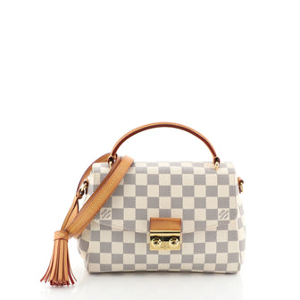 Louis Vuitton Croisette Handbag Damier White 411009