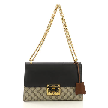 Gucci Padlock Shoulder Bag GG Coated Canvas and Leather 411091