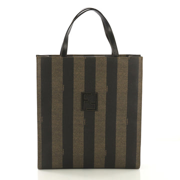 Fendi Pequin Tote Backpack Coated Canvas Medium Black 4111011