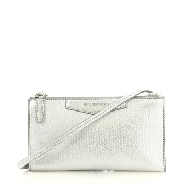 Givenchy Antigona Crossbody Bag Leather Small Silver 411108