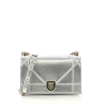 Christian Dior Diorama Flap Bag Calfskin Medium Silver 4111218