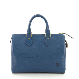 Louis Vuitton Speedy Handbag Epi Leather 25 Blue 4111222