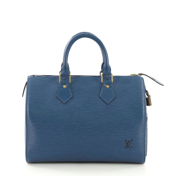 Louis Vuitton Speedy Handbag Epi Leather 25 Blue 4111222