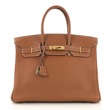 Hermes Birkin Handbag Brown Togo with Gold Hardware 35 4111223 https://shop.rebag.com/products/handbags-hermes-birkin-handbag-brown-togo-with-gold-hardware-358334765324