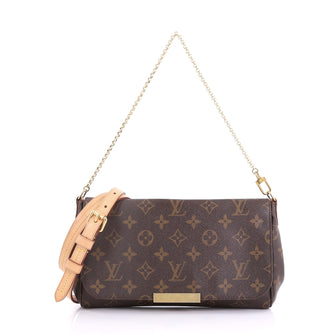 Louis Vuitton Favorite Handbag Monogram Canvas MM Brown 411231