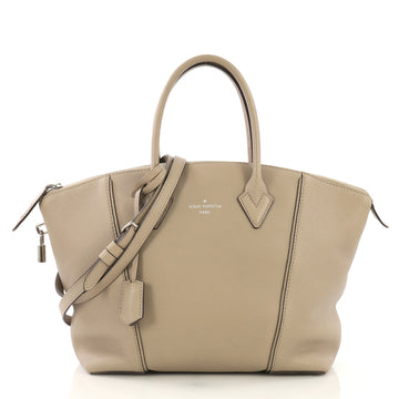 Louis Vuitton Soft Lockit Handbag Leather PM Neutral 411241