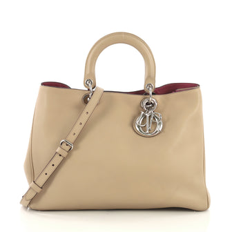 Christian Dior Diorissimo Tote Smooth Calfskin Large Neutral 411405