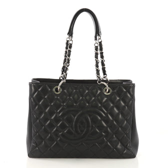 Chanel Grand Shopping Tote Quilted Caviar Black 411441