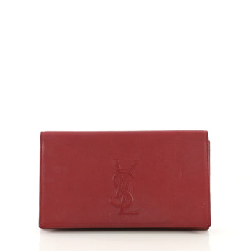 Saint Laurent Belle de Jour Clutch Leather Large Red 4115401