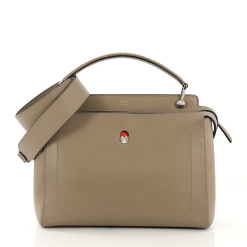 Fendi DotCom Convertible Satchel Leather Medium Neutral 411551